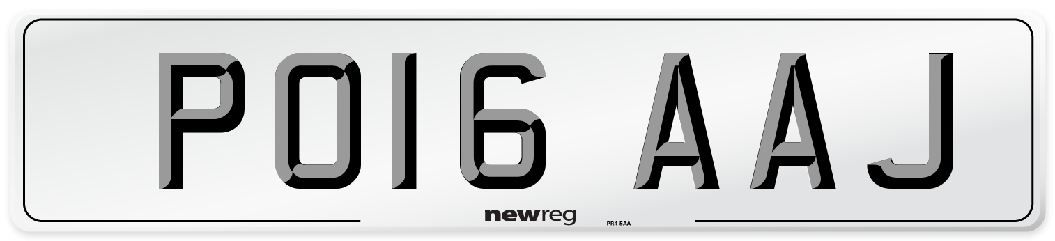 PO16 AAJ Number Plate from New Reg